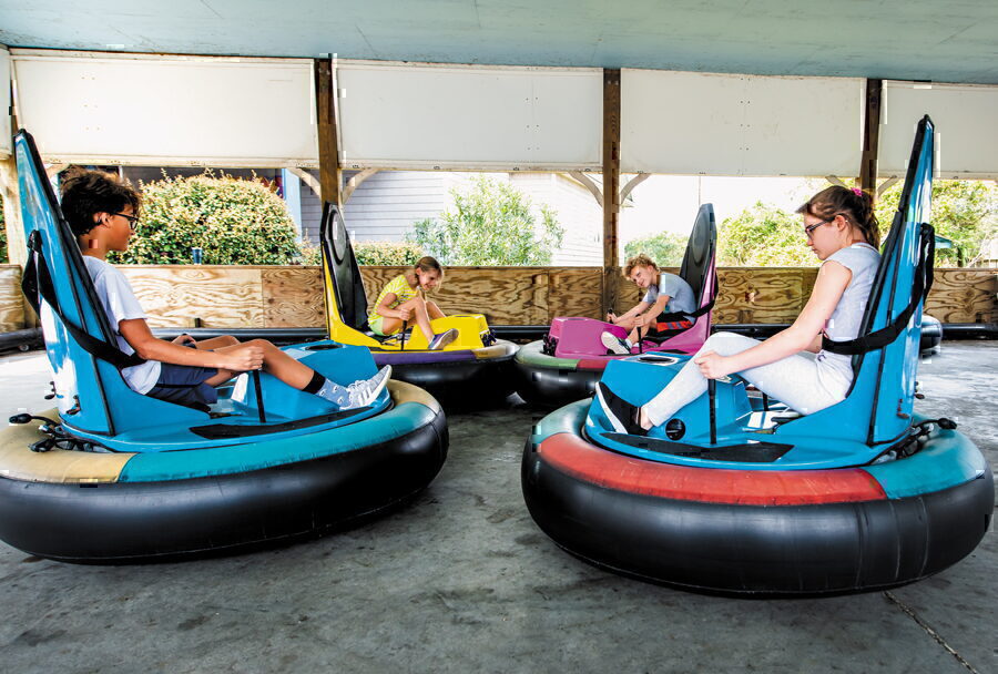 bumper cars at Corolla Raceway